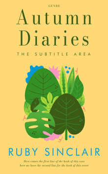 Pre Made Book Cover Marigold Yellow