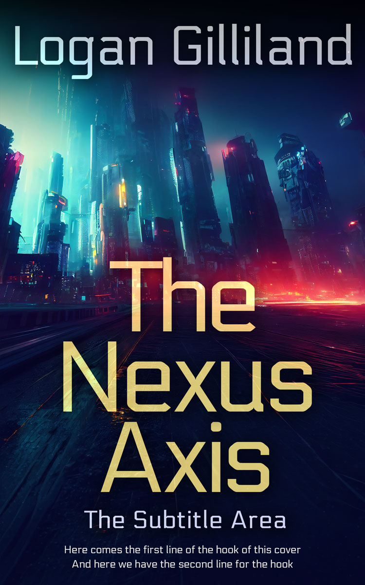 Pre Made Book Cover Ebony