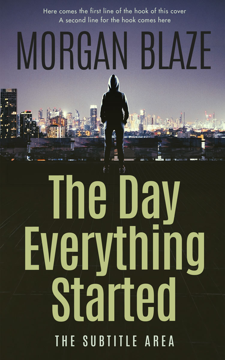 Pre Made Book Cover Heathered Gray