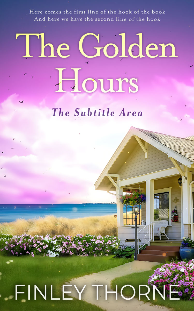 Pre Made Book Cover Pink Flare