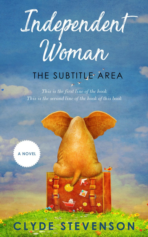 Pre Made Book Cover Hippie Blue