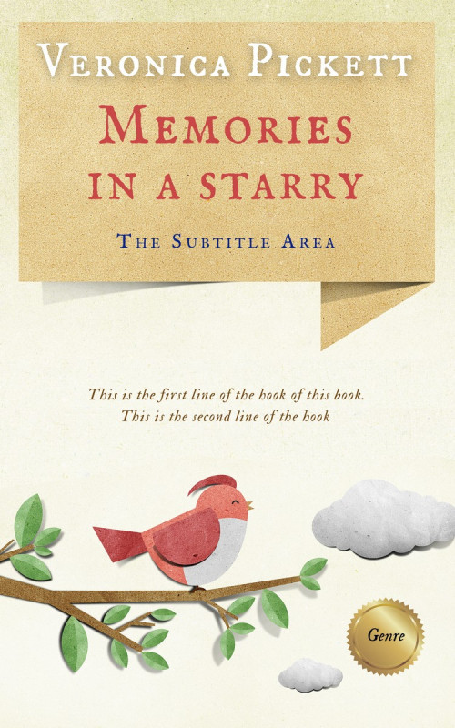 Pre Made Book Cover Ecru White