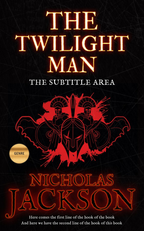 Pre Made Book Cover Black