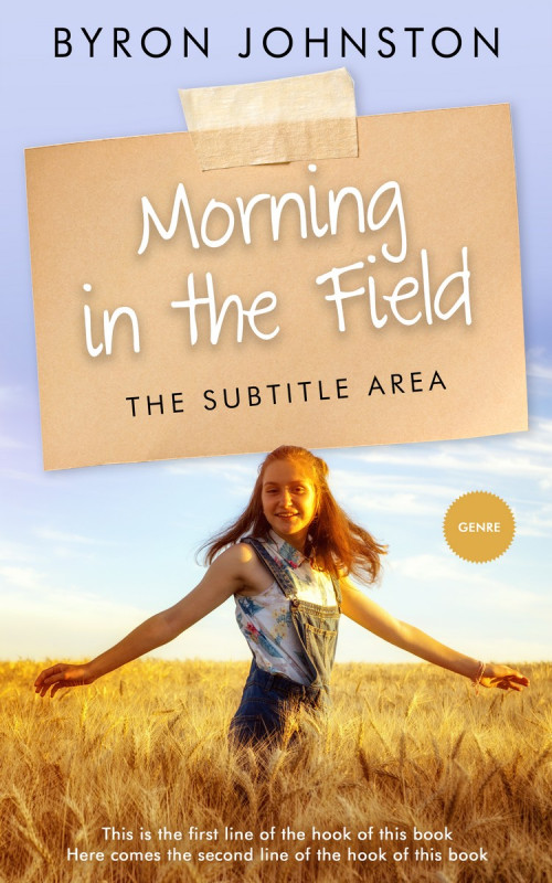 Pre Made Book Cover Gold Sand