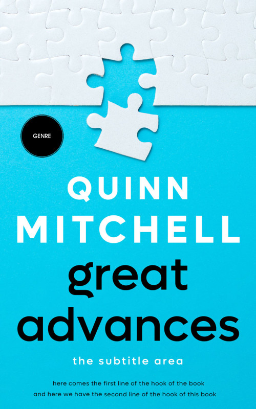 Pre Made Book Cover Bright Turquoise