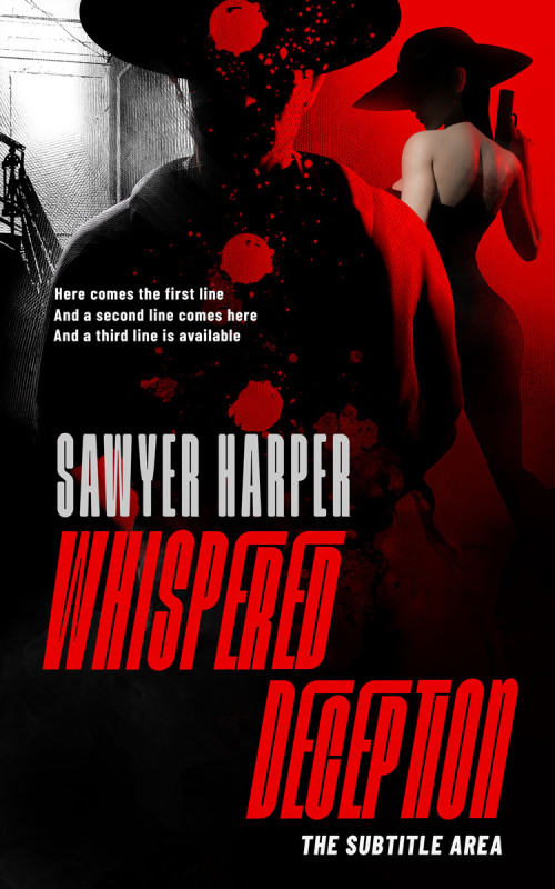 Pre Made Book Cover Black