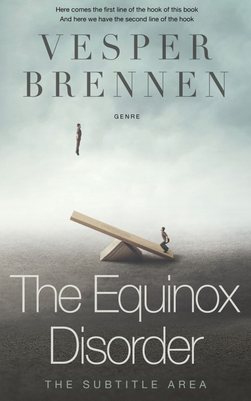 Pre Made Book Cover Powder Ash