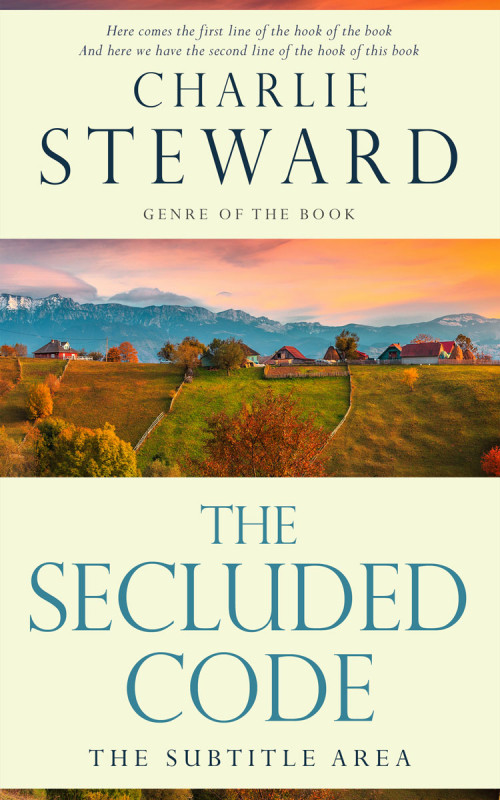 Pre Made Book Cover Gray Asparagus