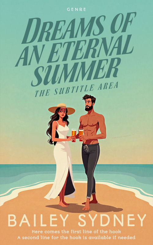 Pre Made Book Cover Summer Green