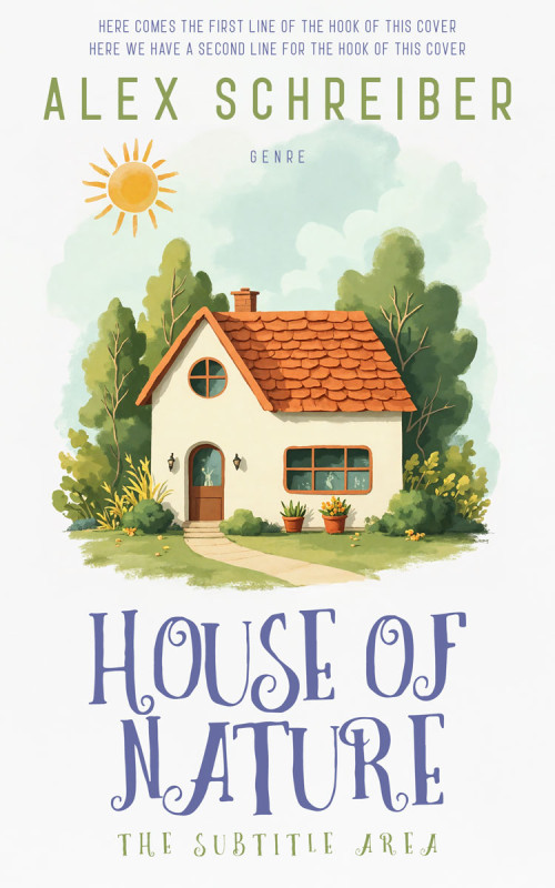 Pre Made Book Cover Green White