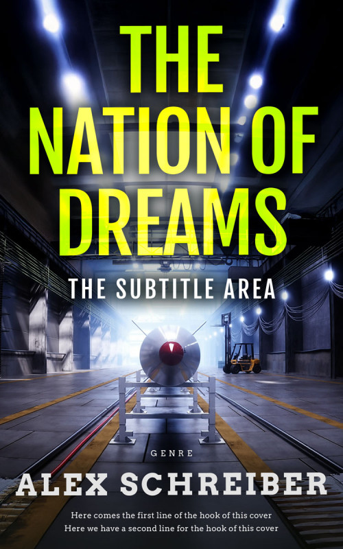 Pre Made Book Cover Yellow Green