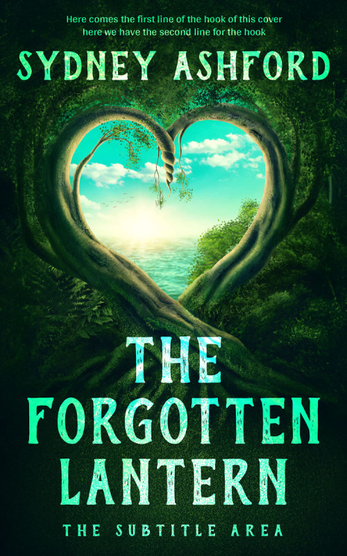 Pre Made Book Cover Palm Green