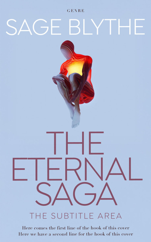 Pre Made Book Cover Periwinkle Gray