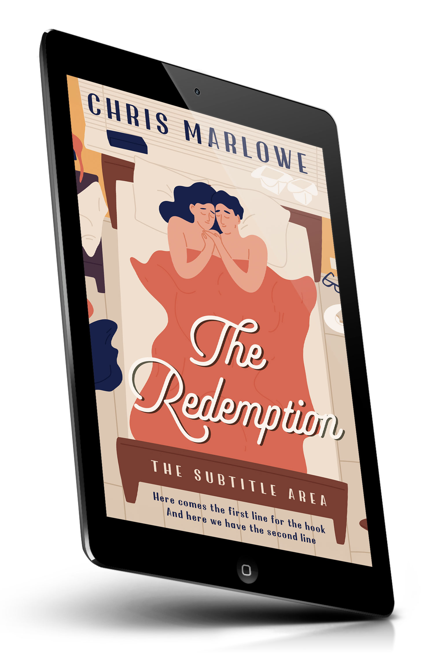 Tablet view of Premade Romance Book Cover - Double Spanish White #18095 | BookCoverZone