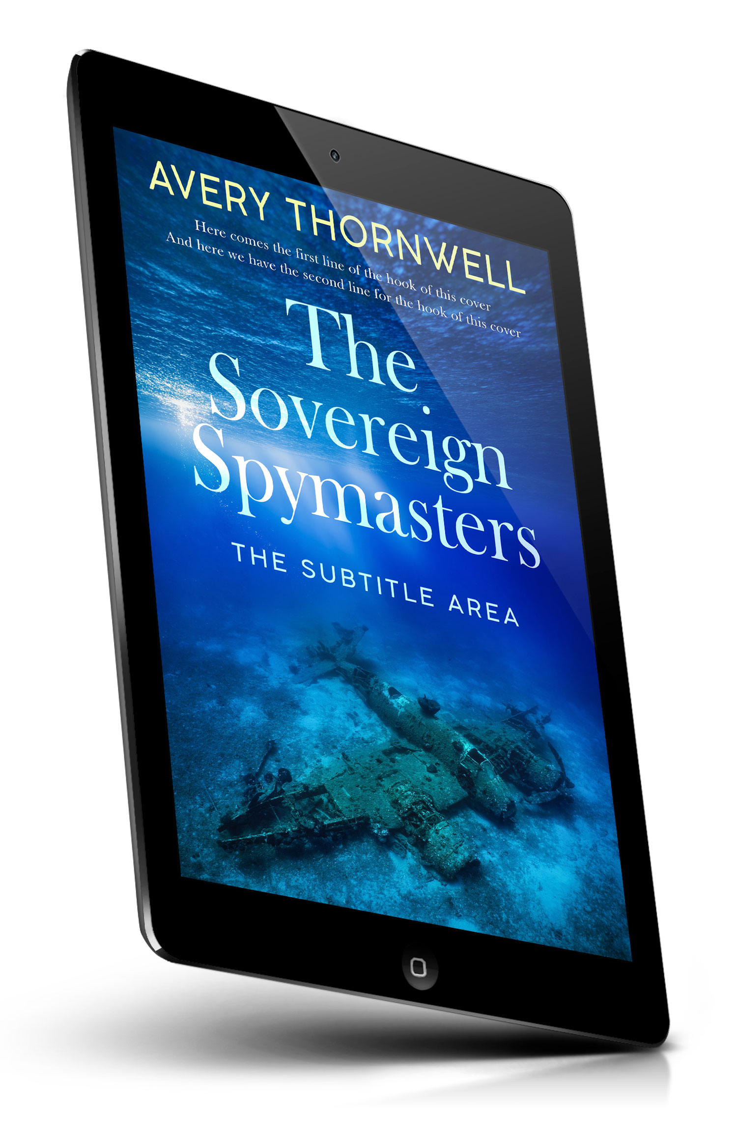 Tablet view of Premade  Book Cover - Venice Blue #18149 | BookCoverZone*
