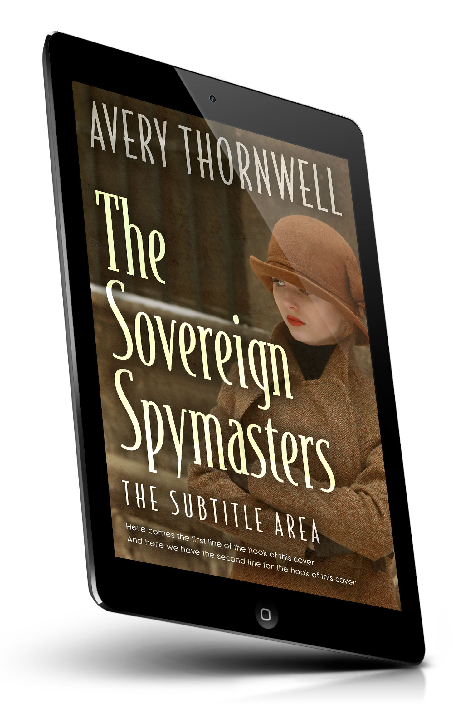 Tablet view of Premade Mystery & Thriller & Suspense Book Cover - Metallic Bronze #18177 | BookCoverZone*