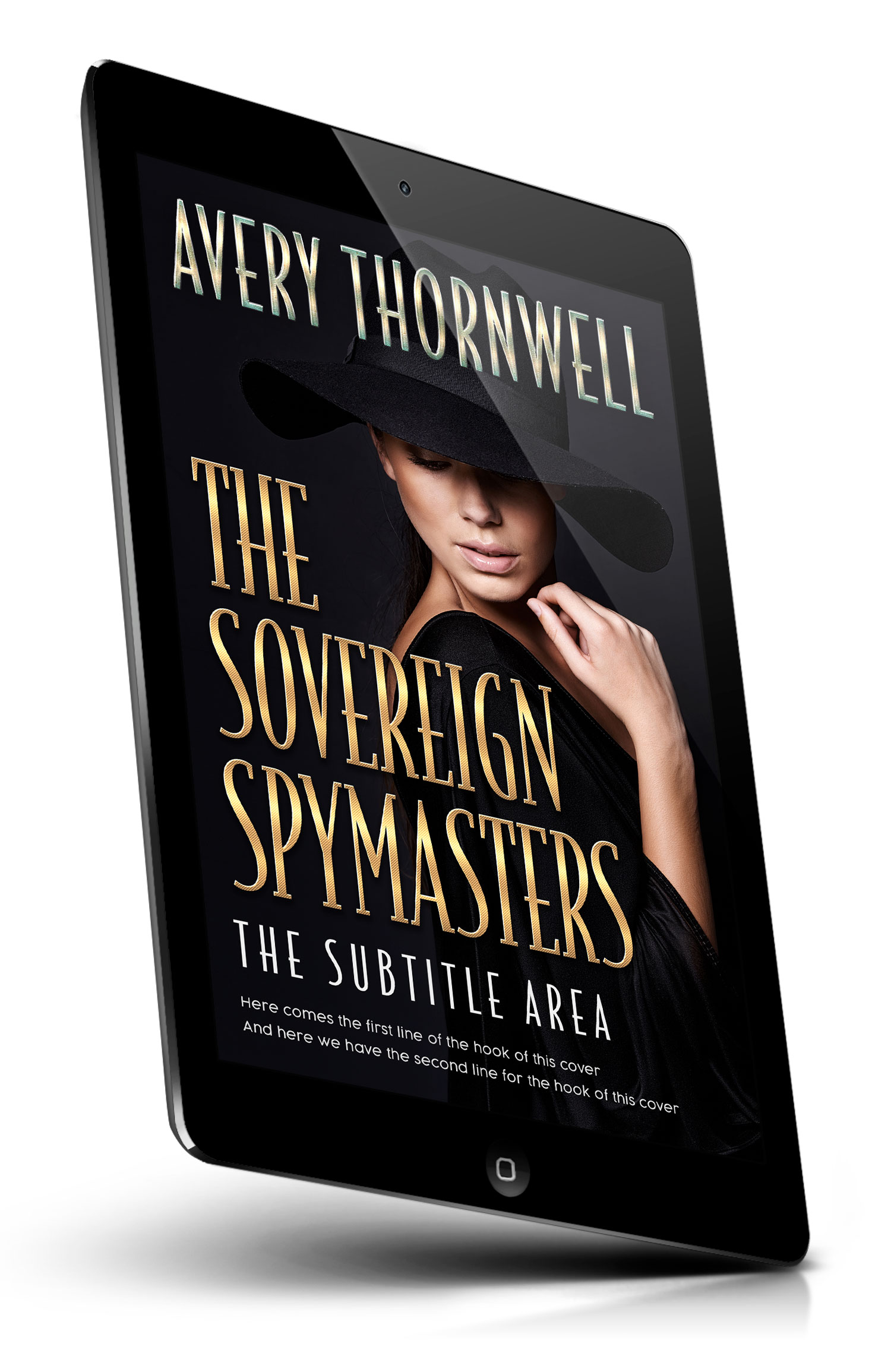 Tablet view of Premade Mystery & Thriller & Suspense Book Cover - Tan #18190 | BookCoverZone*