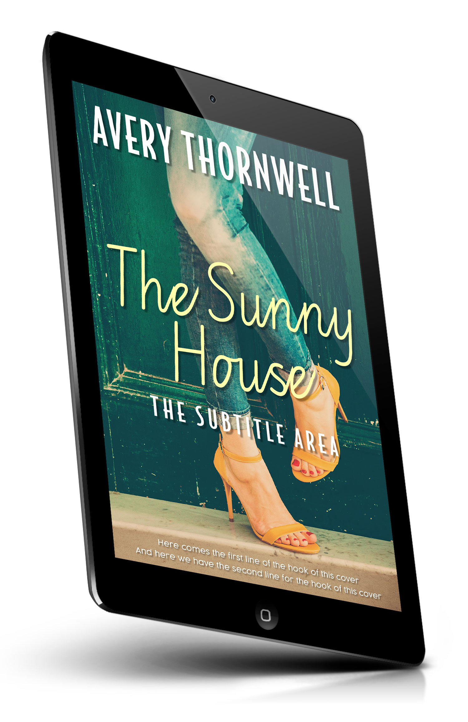 Tablet view of Premade Chick Lit Book Cover - Green Pea #18196 | BookCoverZone