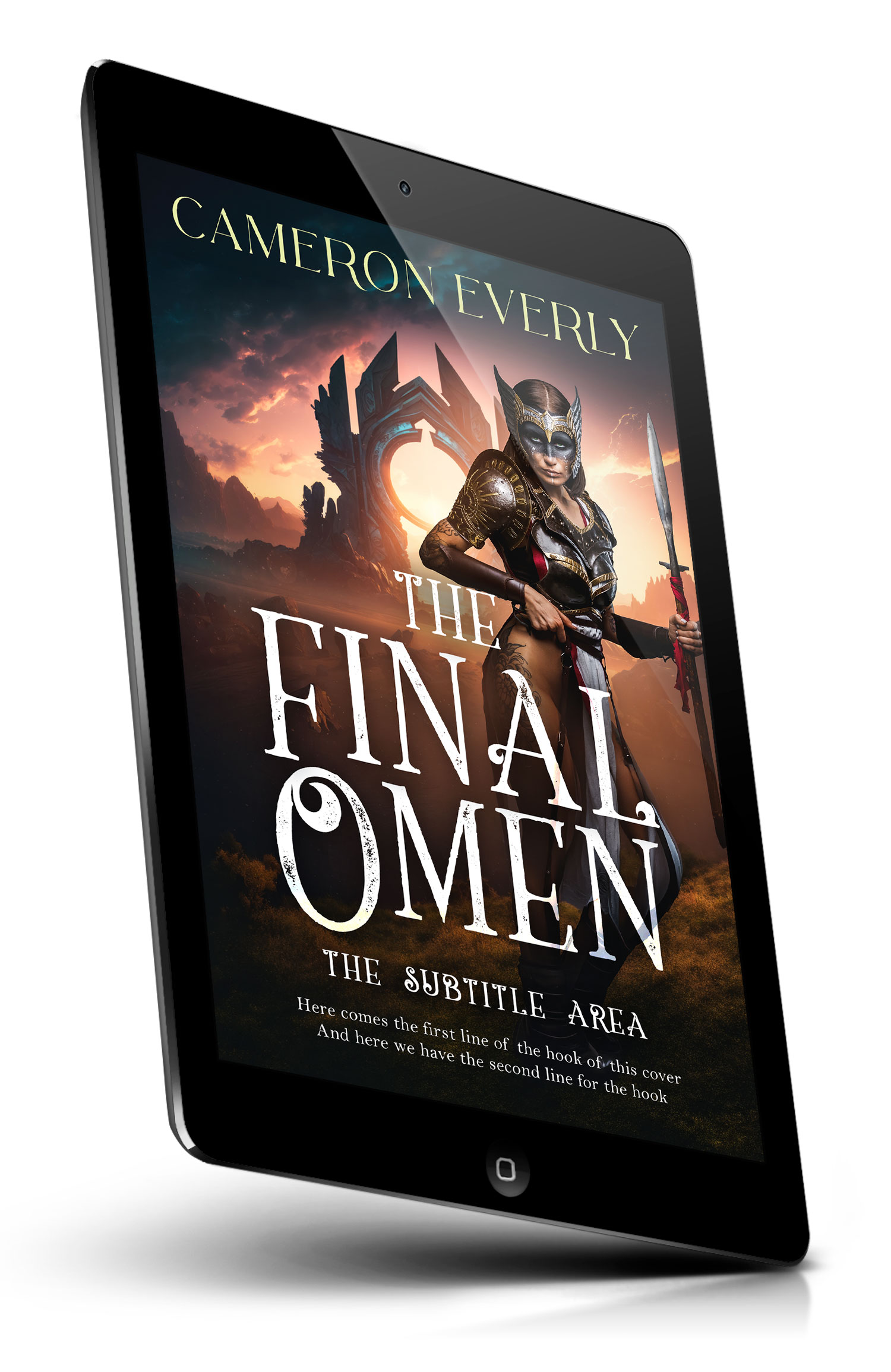 Tablet view of Premade Science Fiction Book Cover - Cocoa Brown #18281 | BookCoverZone