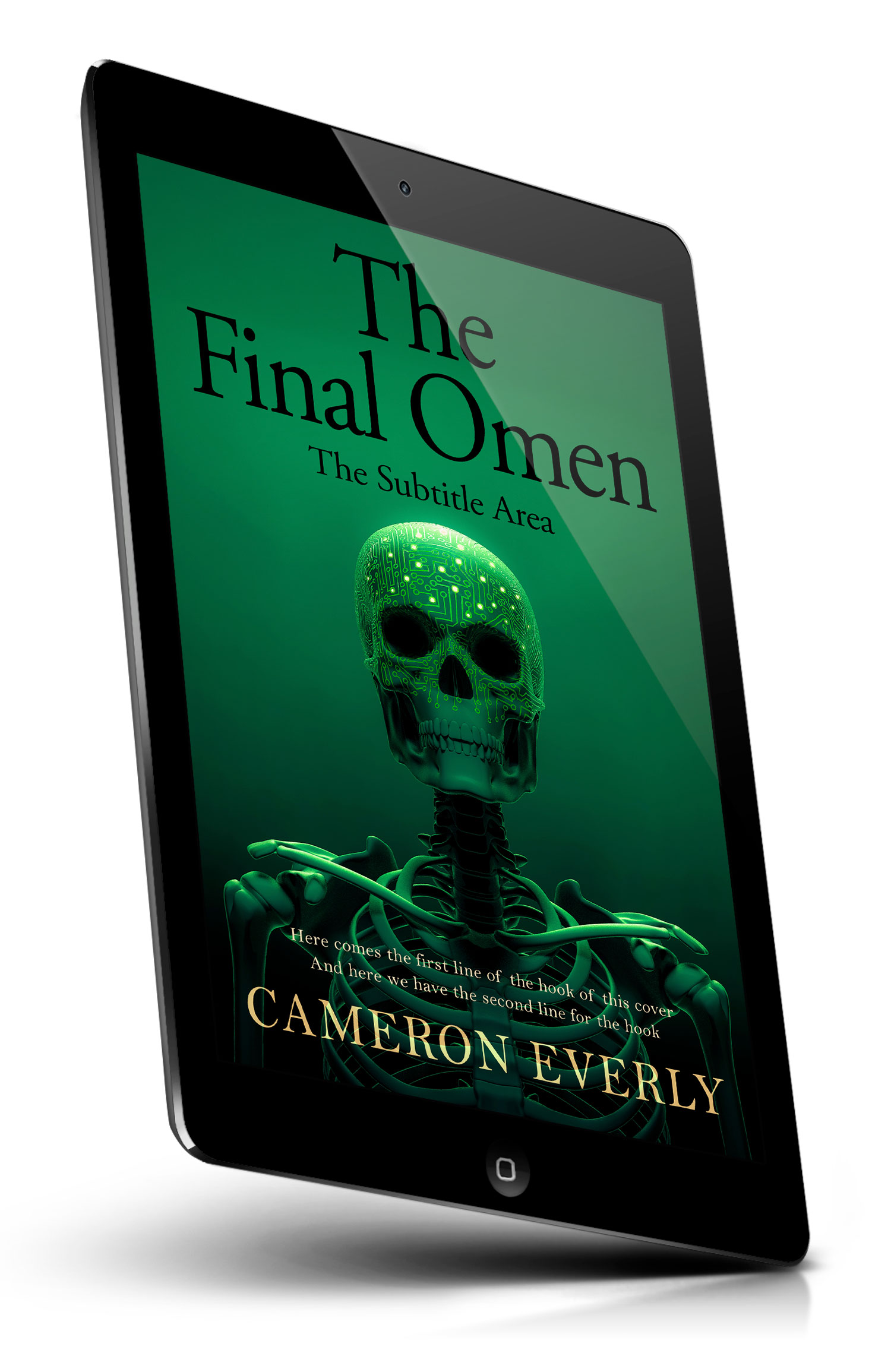 Tablet view of Premade Science Fiction Book Cover - Fun Green #18302 | BookCoverZone