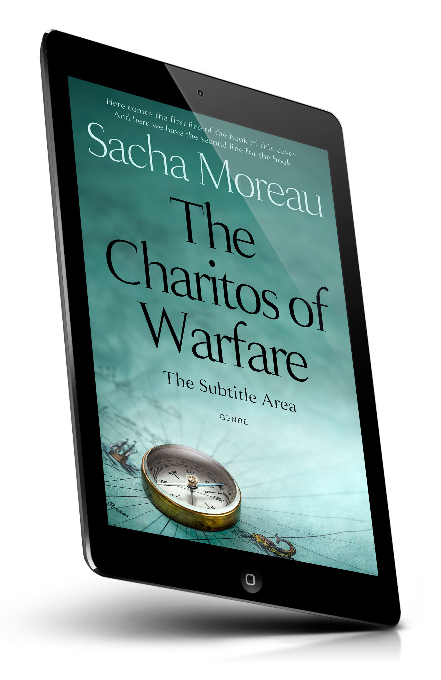 Tablet view of Premade  Book Cover - Smalt Blue #18408 | BookCoverZone