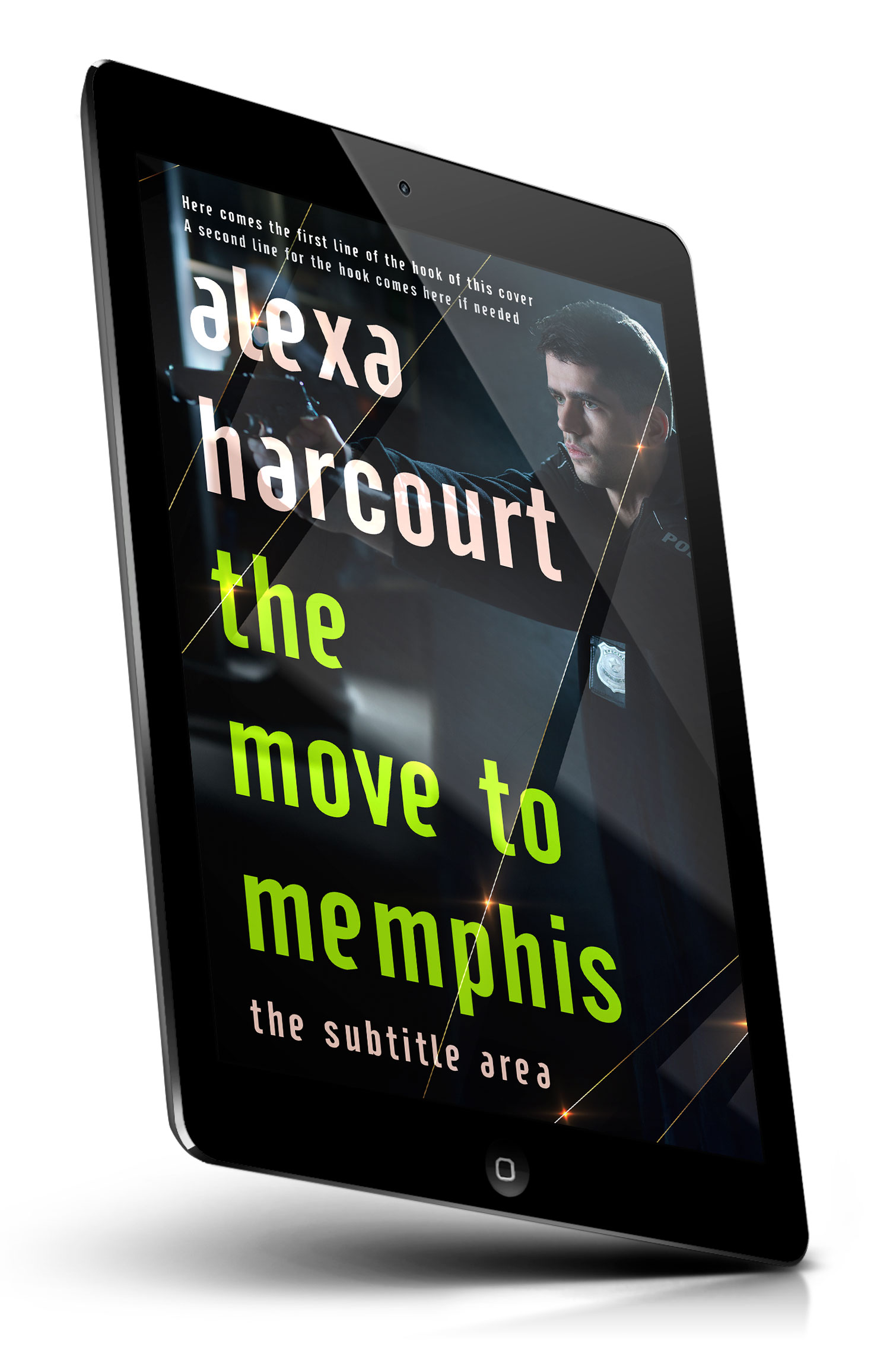 Tablet view of Premade Mystery & Thriller & Suspense Book Cover - Shark #35736 | BookCoverZone