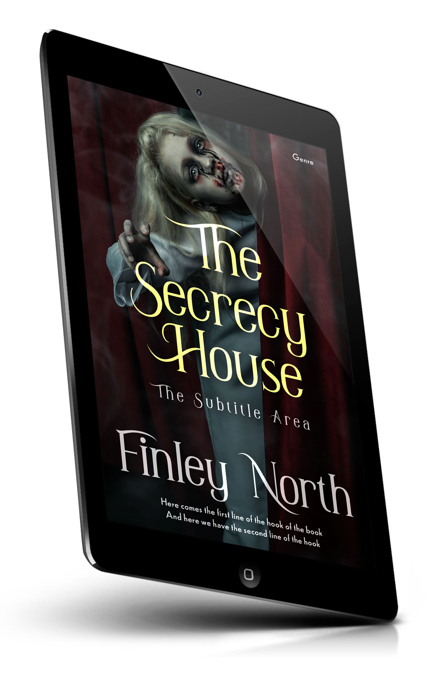 Tablet view of Premade Horror Book Cover - Cocoa Brown #36438 | BookCoverZone