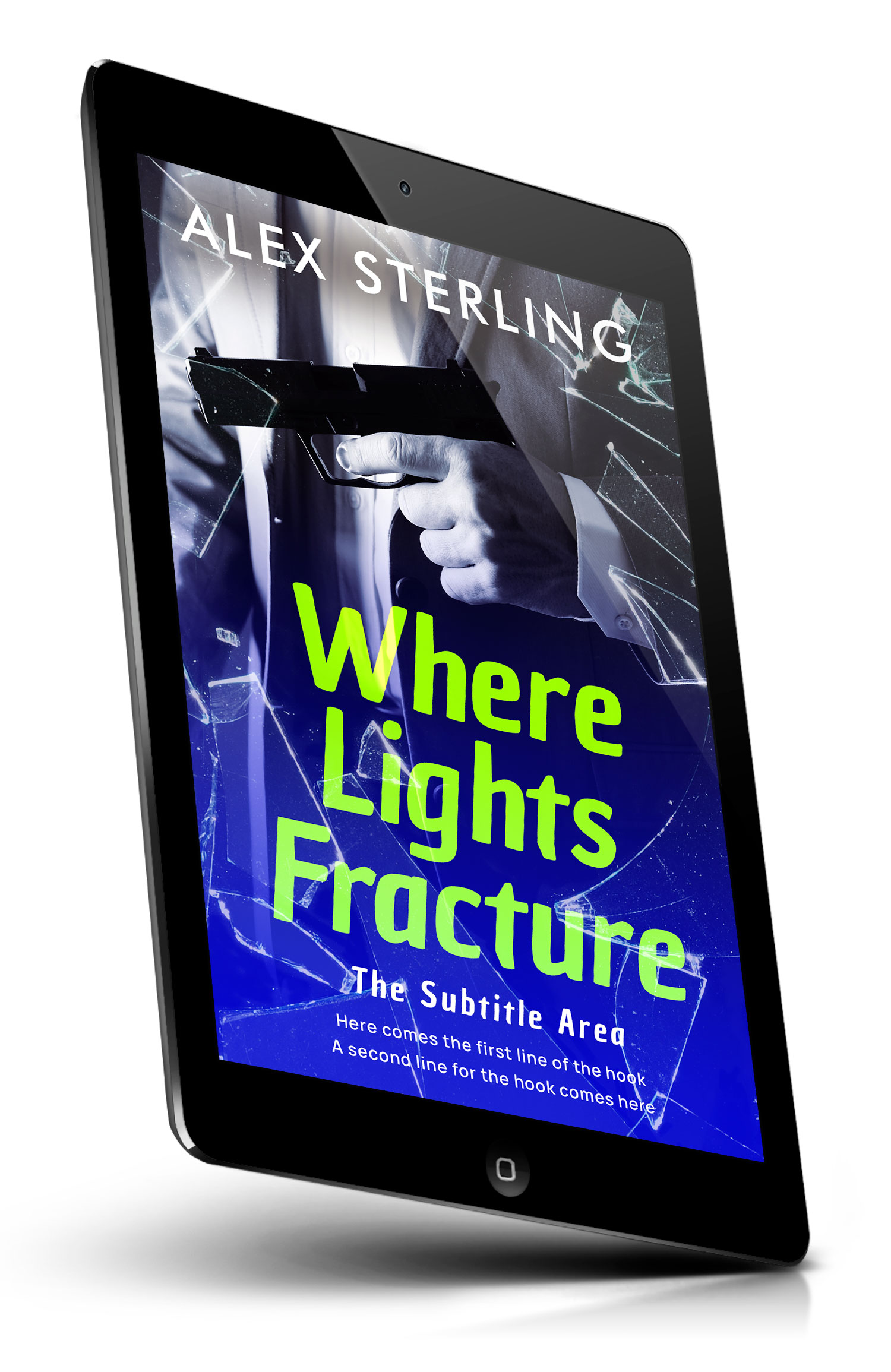 Tablet view of Premade Mystery & Thriller & Suspense Book Cover - Feijoa #36572 | BookCoverZone