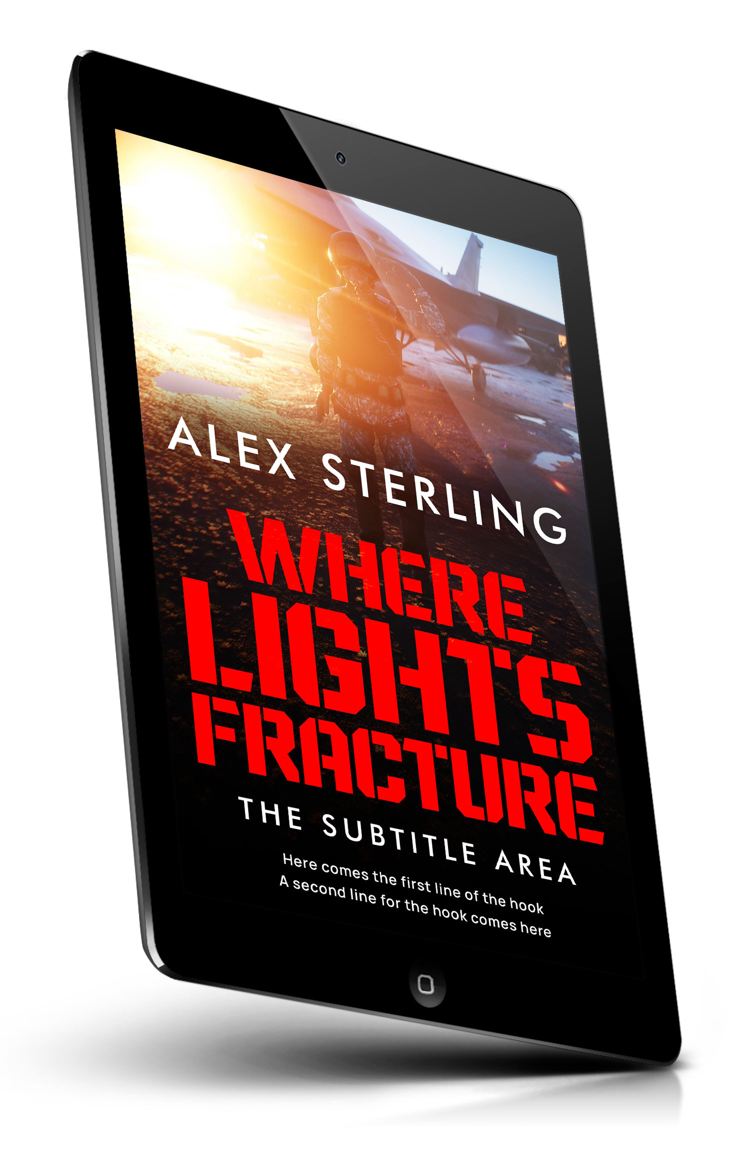 Tablet view of Premade Action & Adventure Book Cover - Burnt Sienna #36573 | BookCoverZone