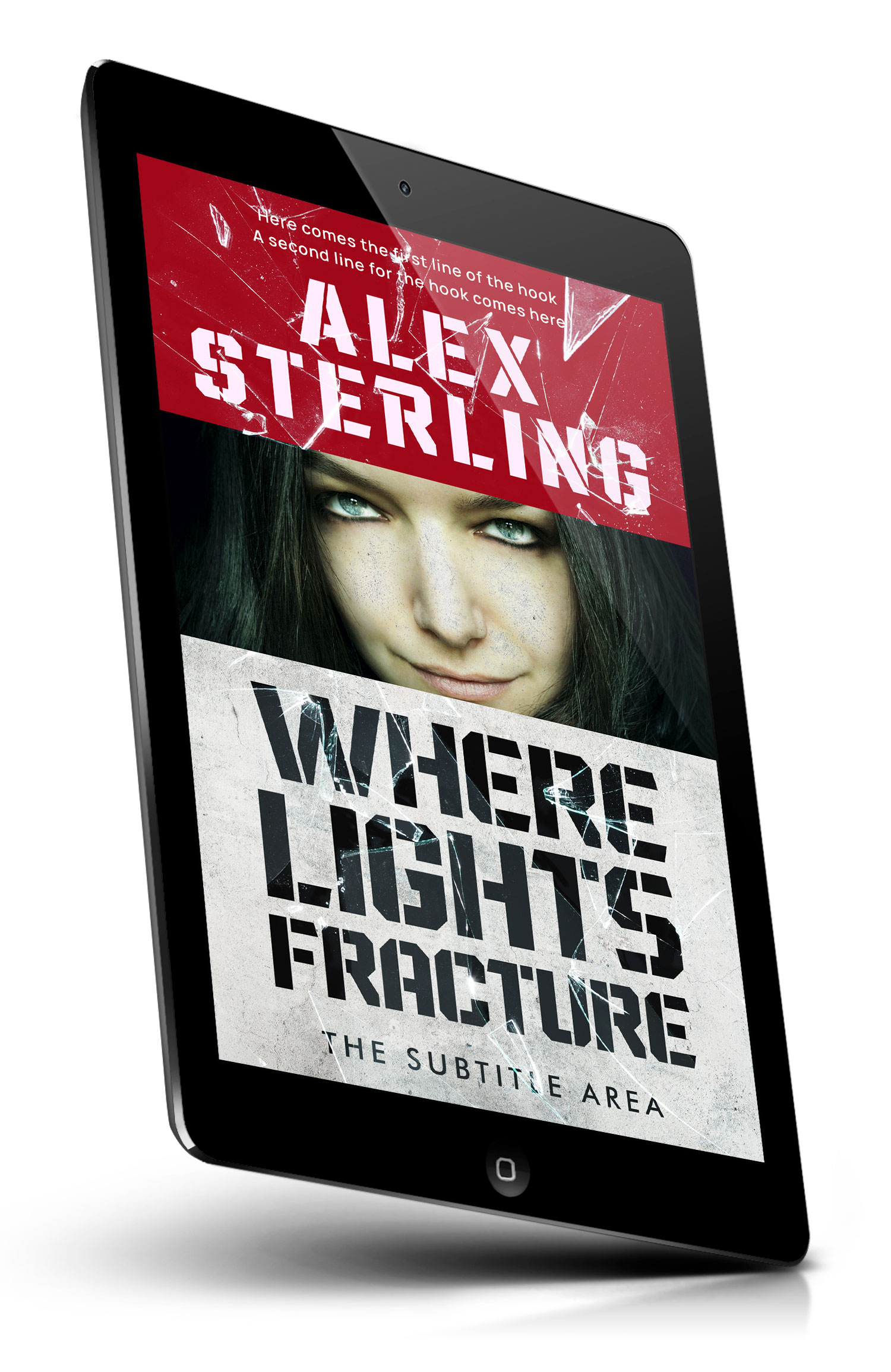 Tablet view of Premade Mystery & Thriller & Suspense Book Cover - Outer Space #36585 | BookCoverZone