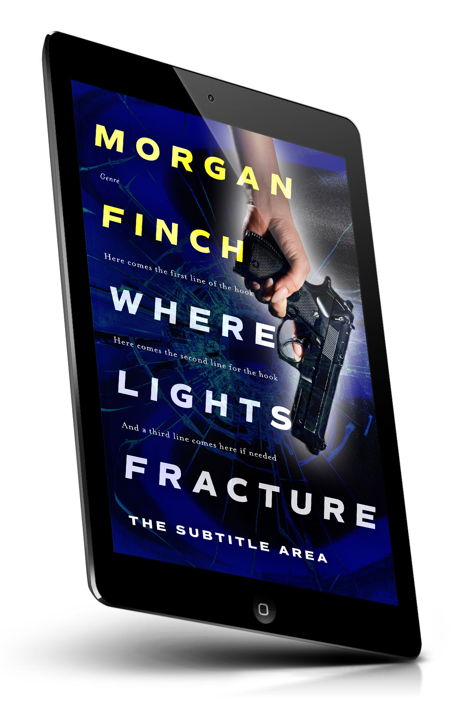 Tablet view of Premade Mystery & Thriller & Suspense Book Cover - Black #36636 | BookCoverZone