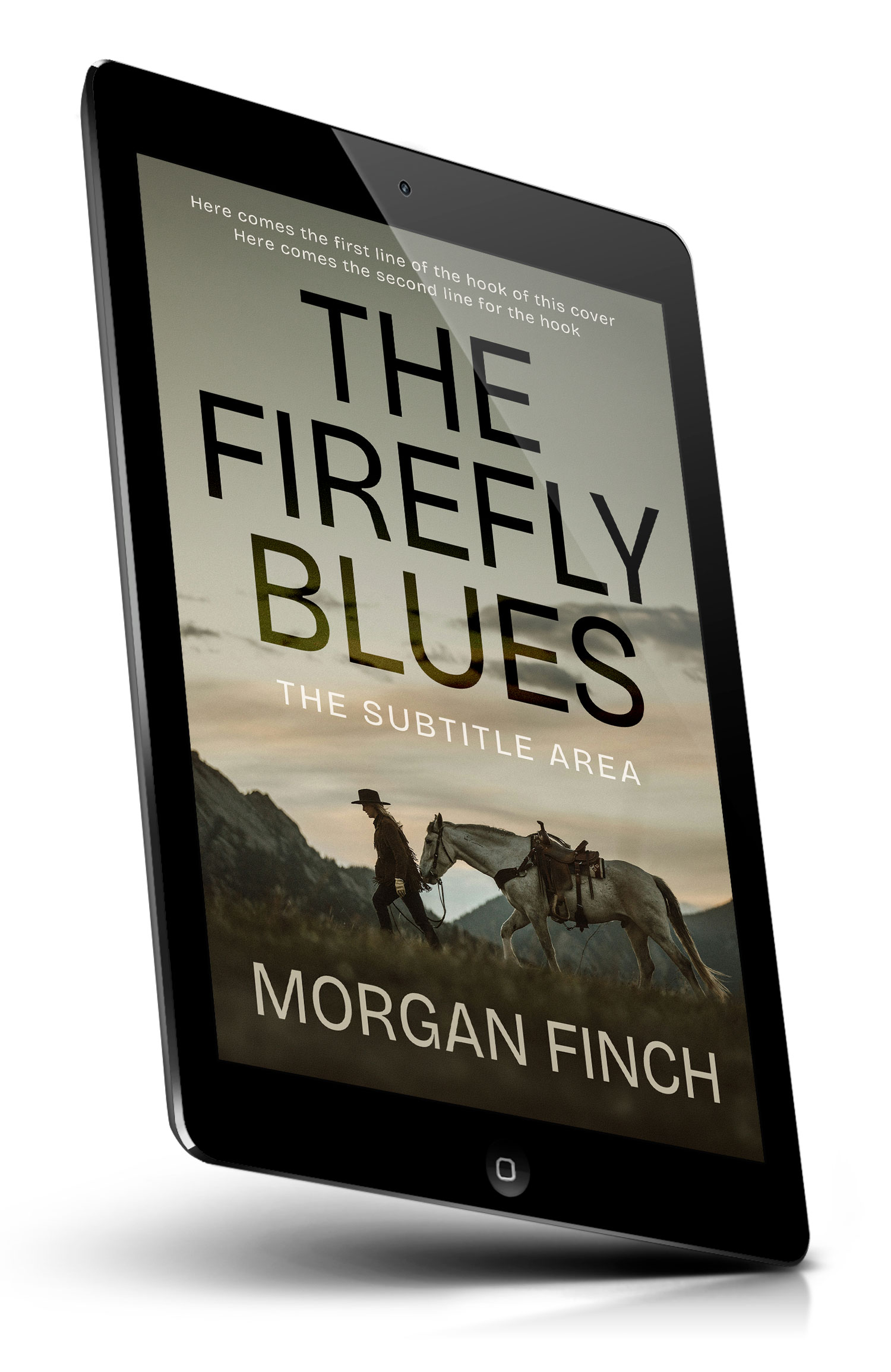 Tablet view of Premade Western Book Cover - Gray Olive #36756 | BookCoverZone*