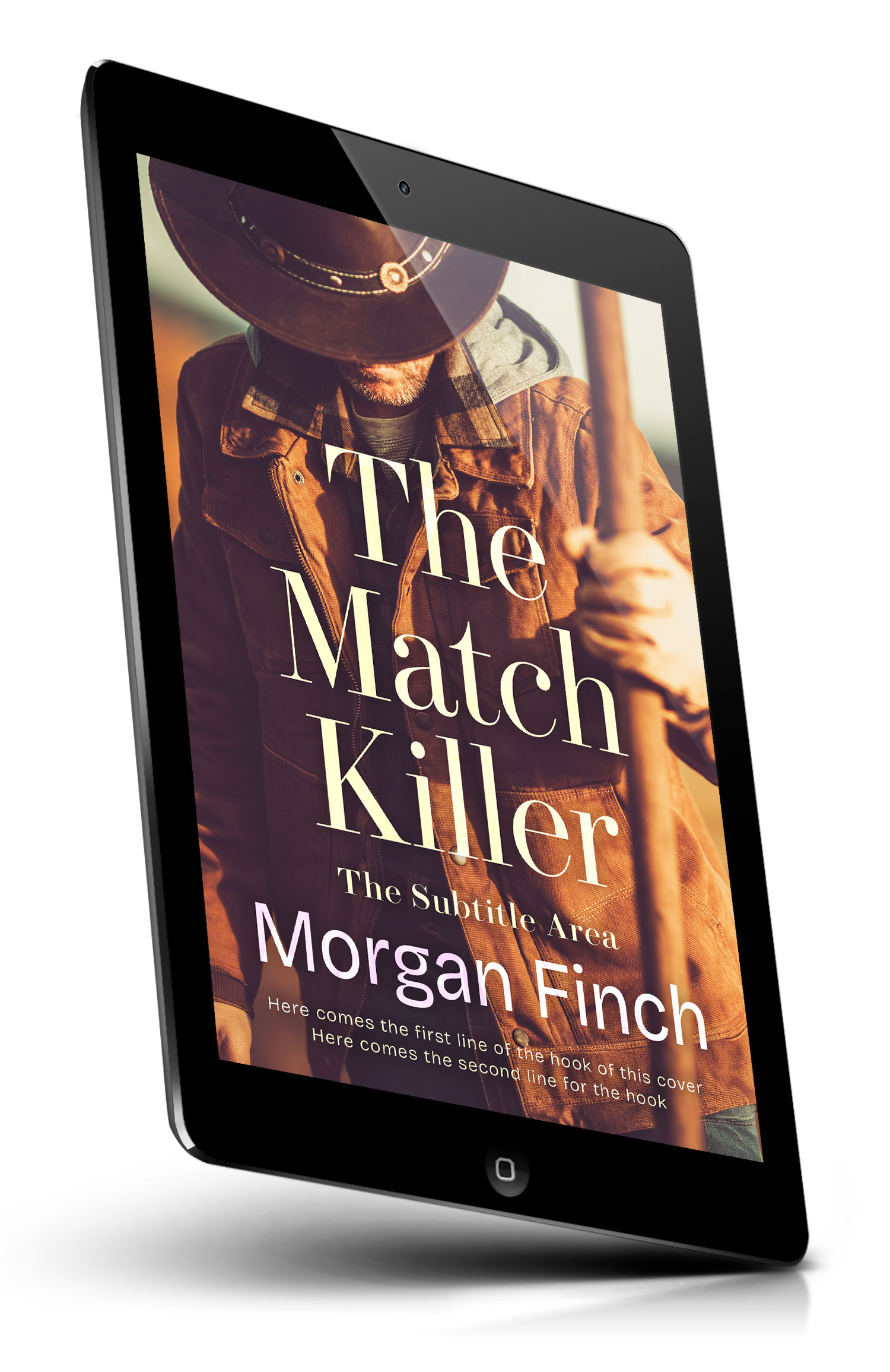 Tablet view of Premade Western Book Cover - Woody Brown #36761 | BookCoverZone*