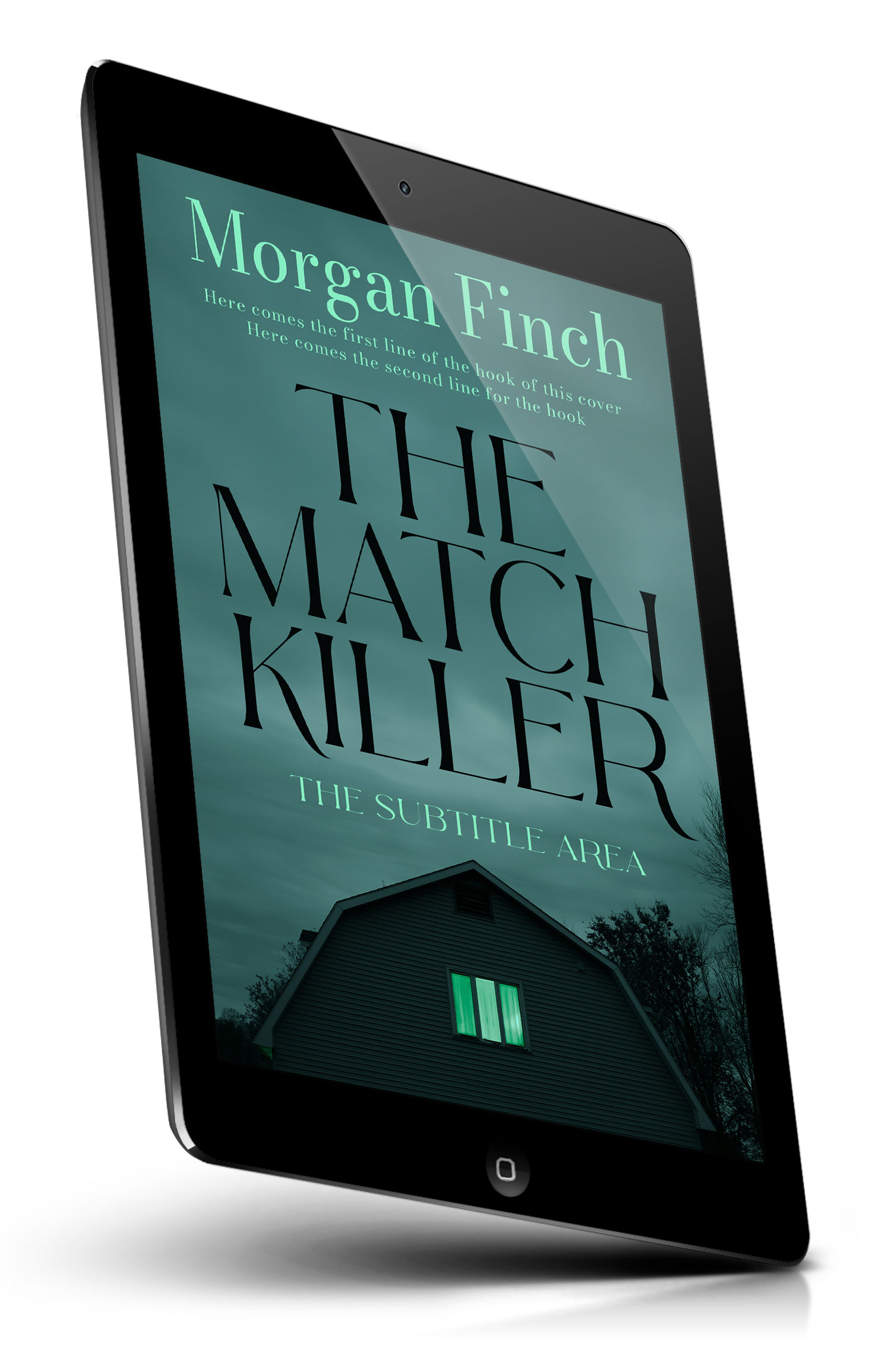 Tablet view of Premade Mystery & Thriller & Suspense Book Cover - Faded Jade #36767 | BookCoverZone