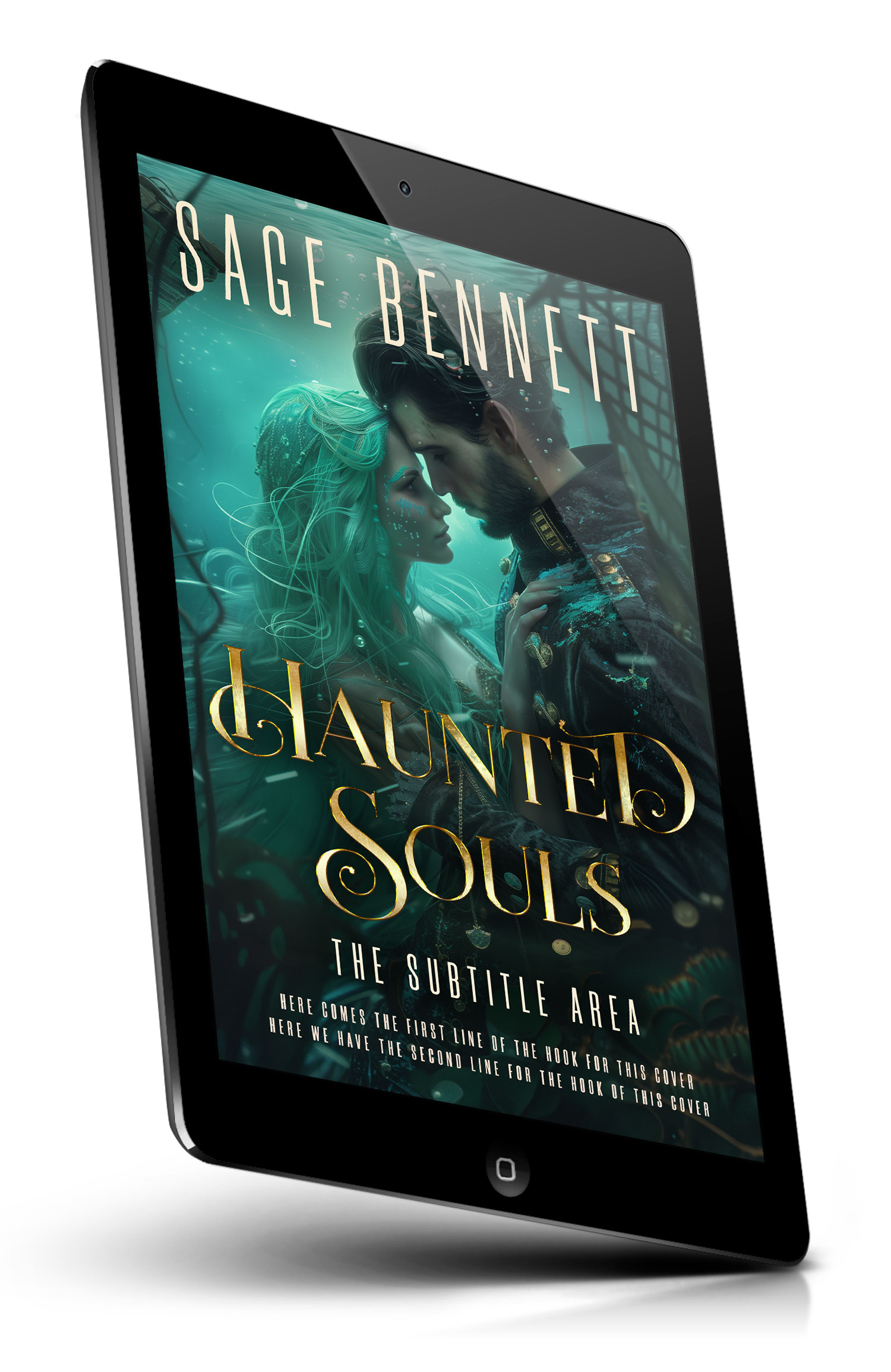 Tablet view of Premade Fantasy Book Cover - Timber Green #36772 | BookCoverZone