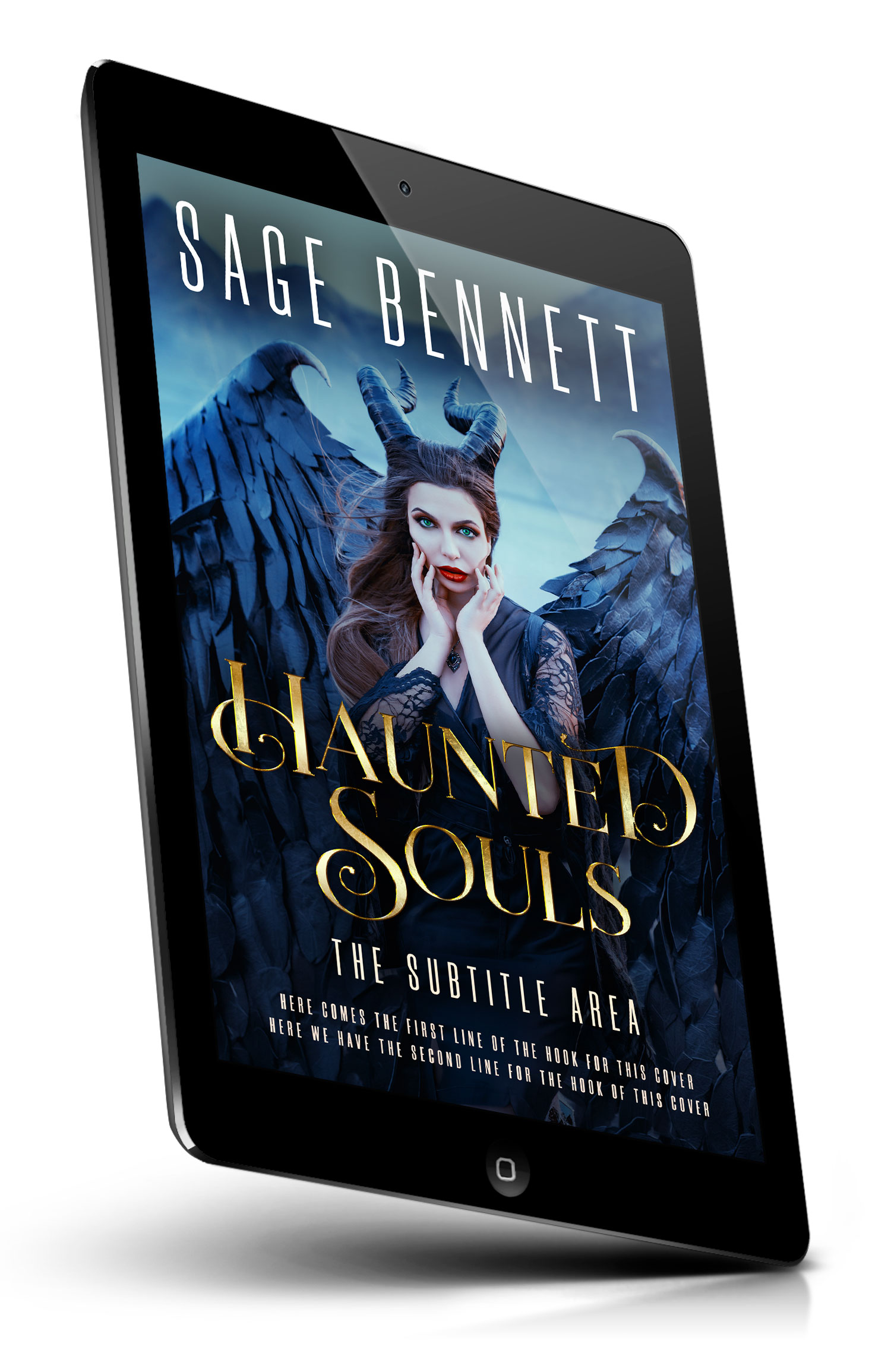 Tablet view of Premade Fantasy Book Cover - Ebony #36782 | BookCoverZone