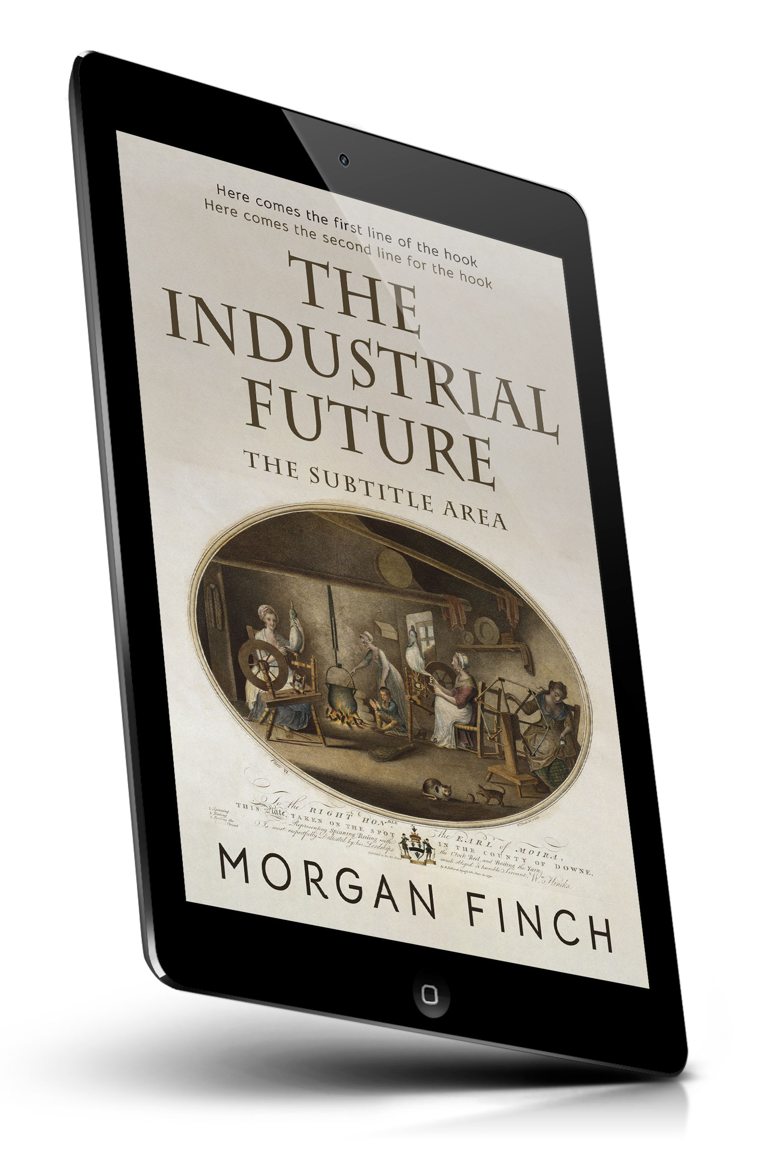 Tablet view of Premade History Book Cover - Swirl #36824 | BookCoverZone*