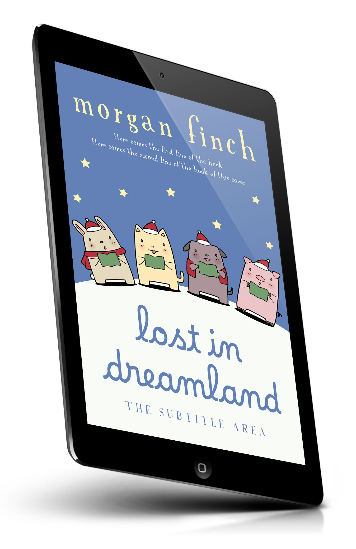 Tablet view of Premade Children's Book Cover - White Linen #36890 | BookCoverZone*