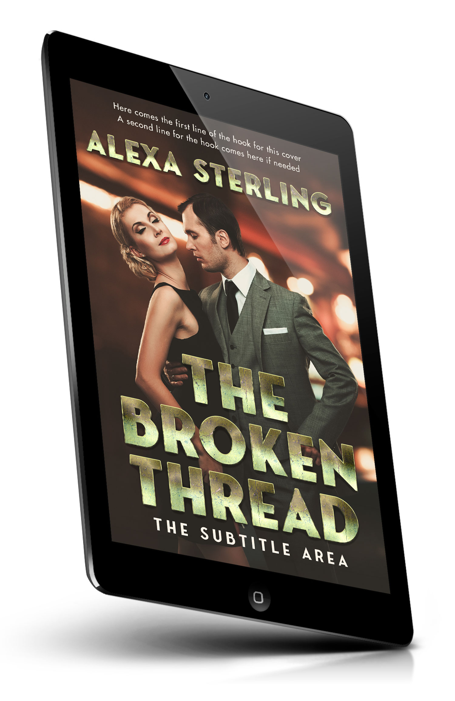 Tablet view of Premade Mystery & Thriller & Suspense Book Cover - Taupe #36956 | BookCoverZone