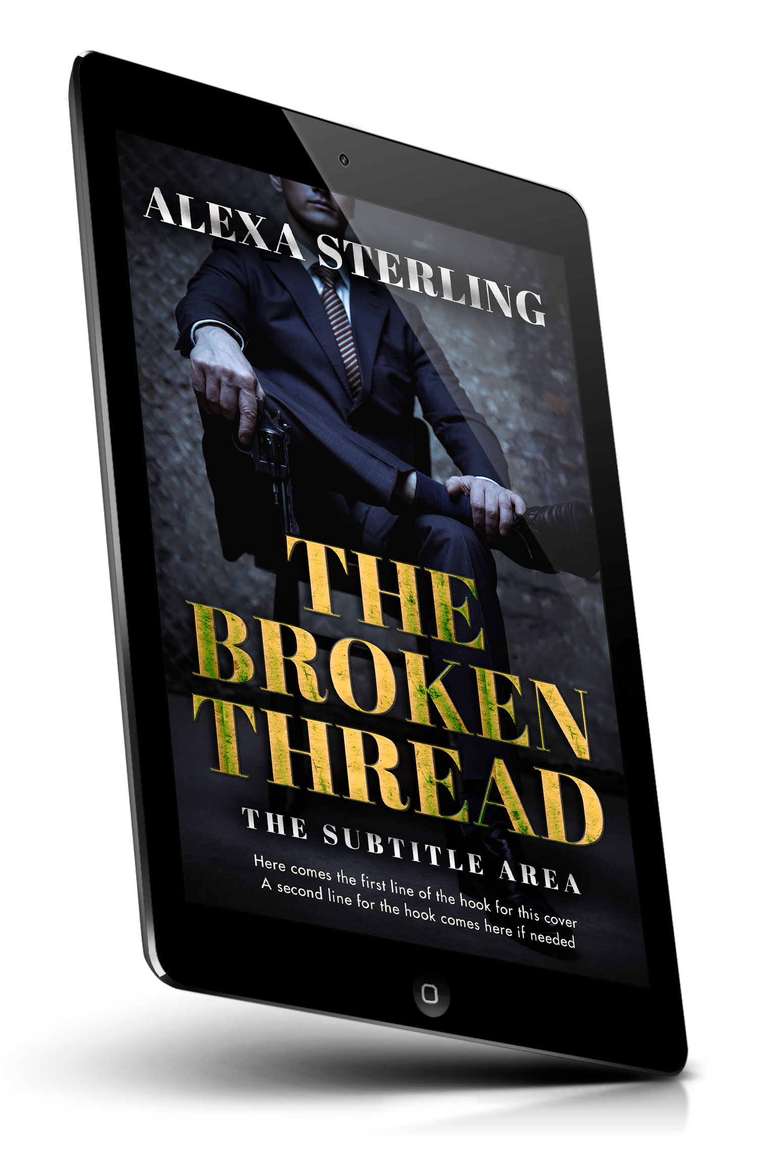 Tablet view of Premade Mystery & Thriller & Suspense Book Cover - Shark #36958 | BookCoverZone