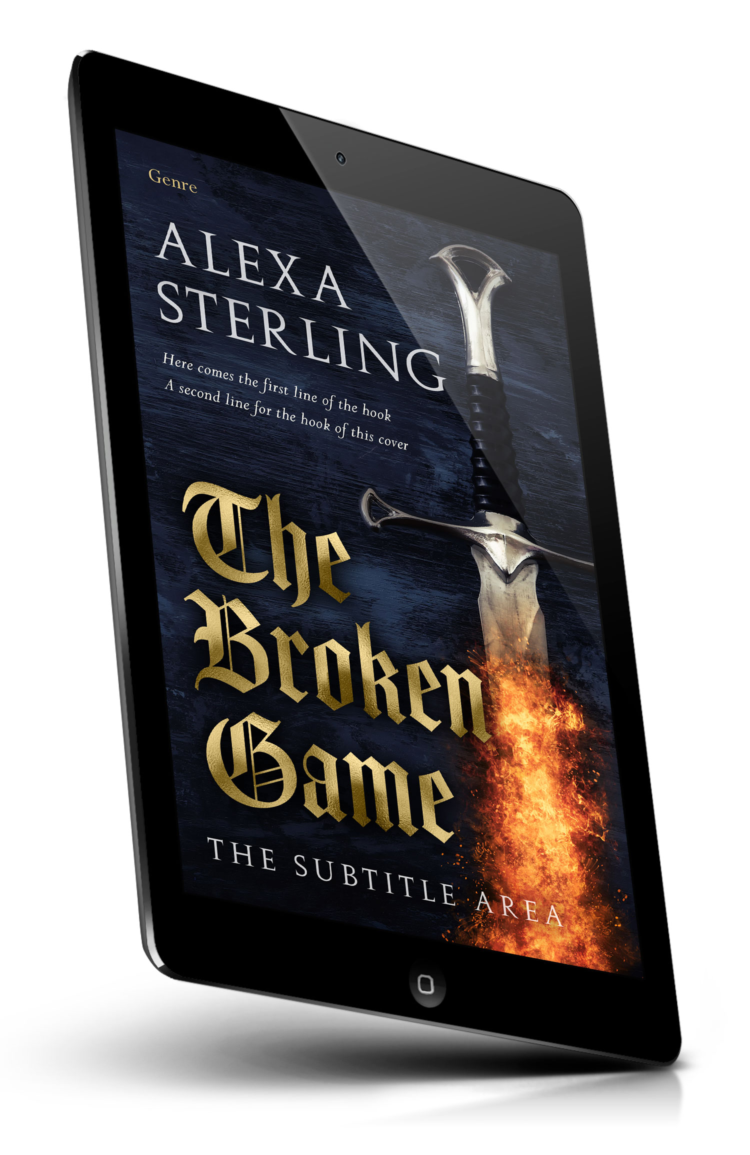 Tablet view of Premade Fantasy Book Cover - Antique Brass #37004 | BookCoverZone*