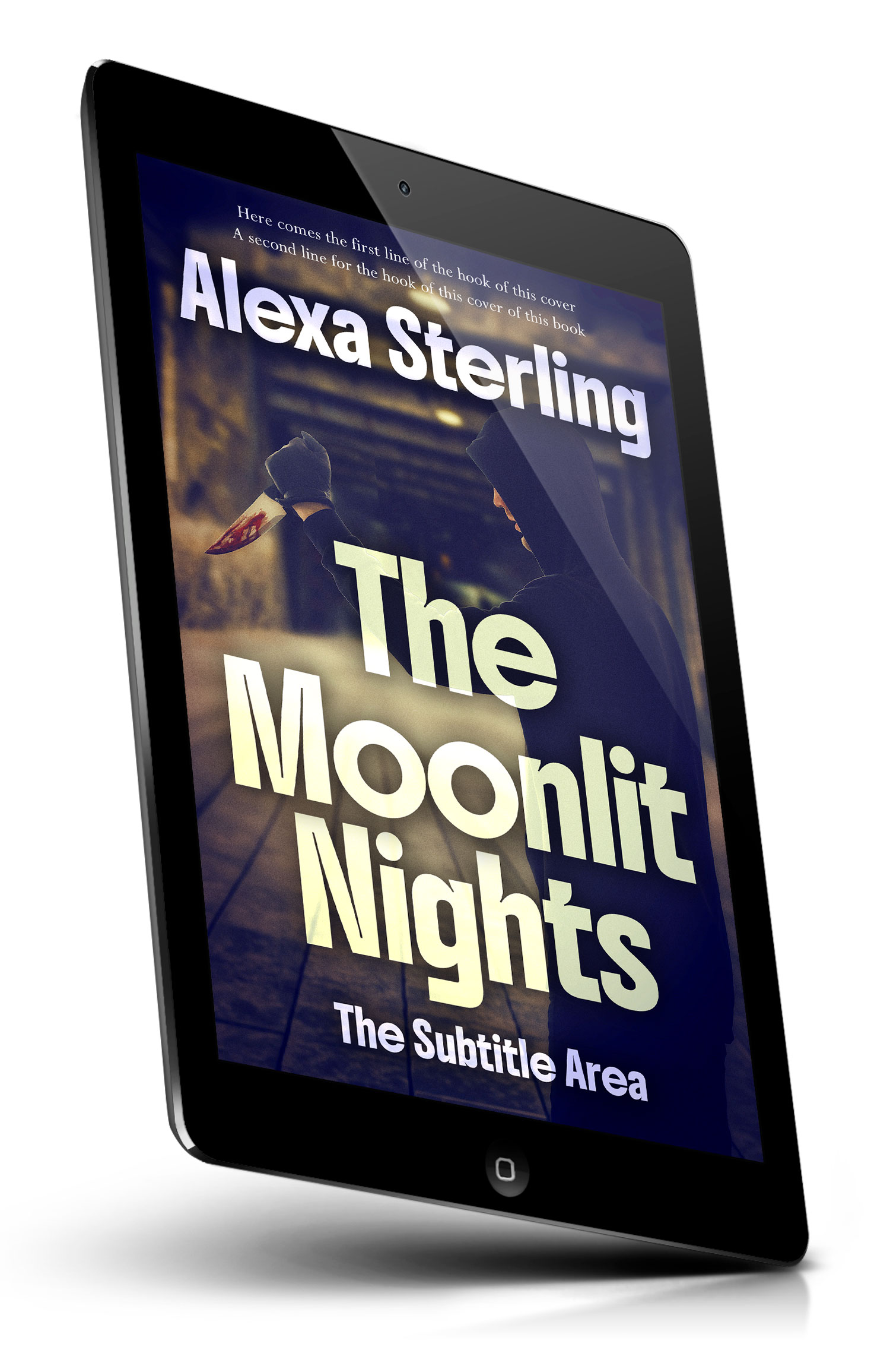 Tablet view of Premade Mystery & Thriller & Suspense Book Cover - Steel Gray #37064 | BookCoverZone*