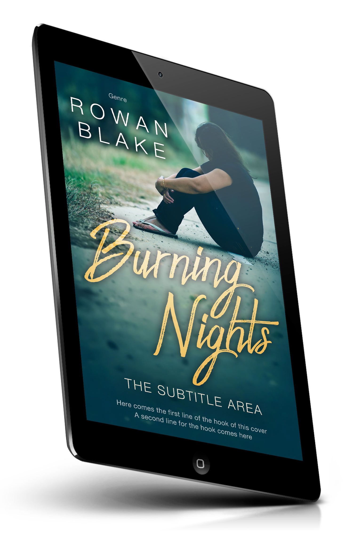 Tablet view of Premade Teen & Young Adult Book Cover - Nile Blue #37218 | BookCoverZone*