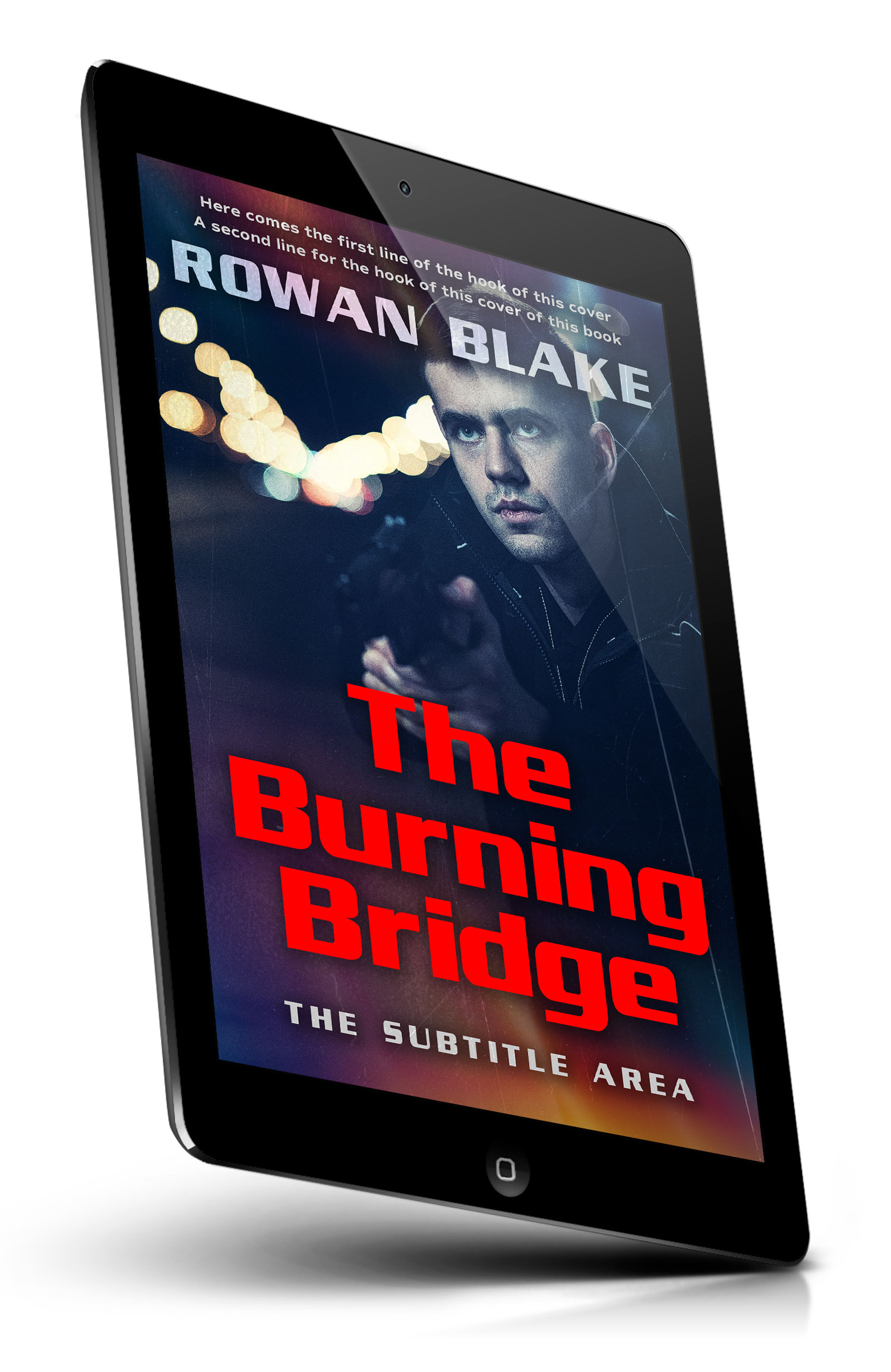 Tablet view of Premade Action & Adventure Book Cover - Ebony Clay #37223 | BookCoverZone*