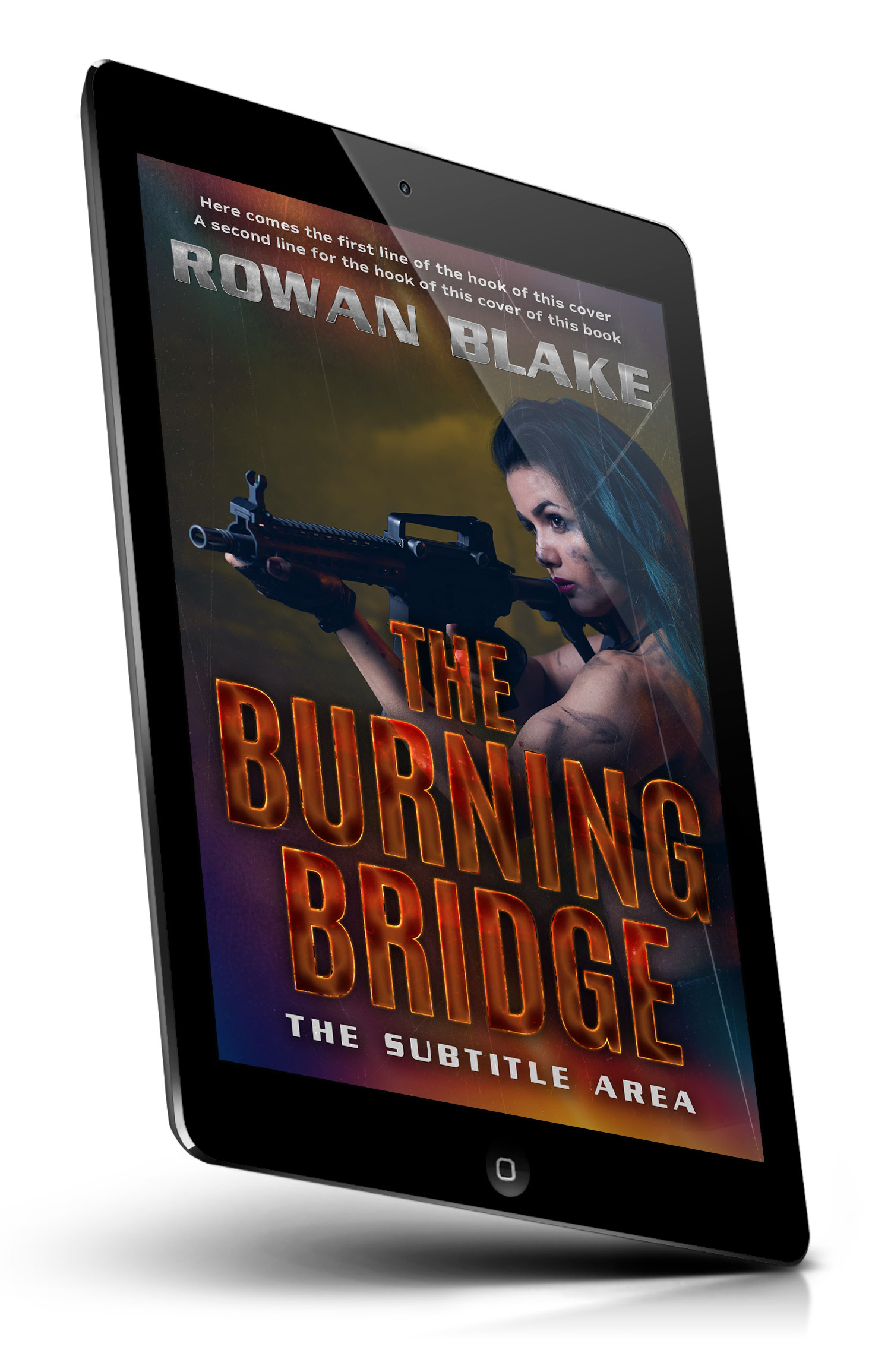 Tablet view of Premade Action & Adventure Book Cover - Thunder #37224 | BookCoverZone*