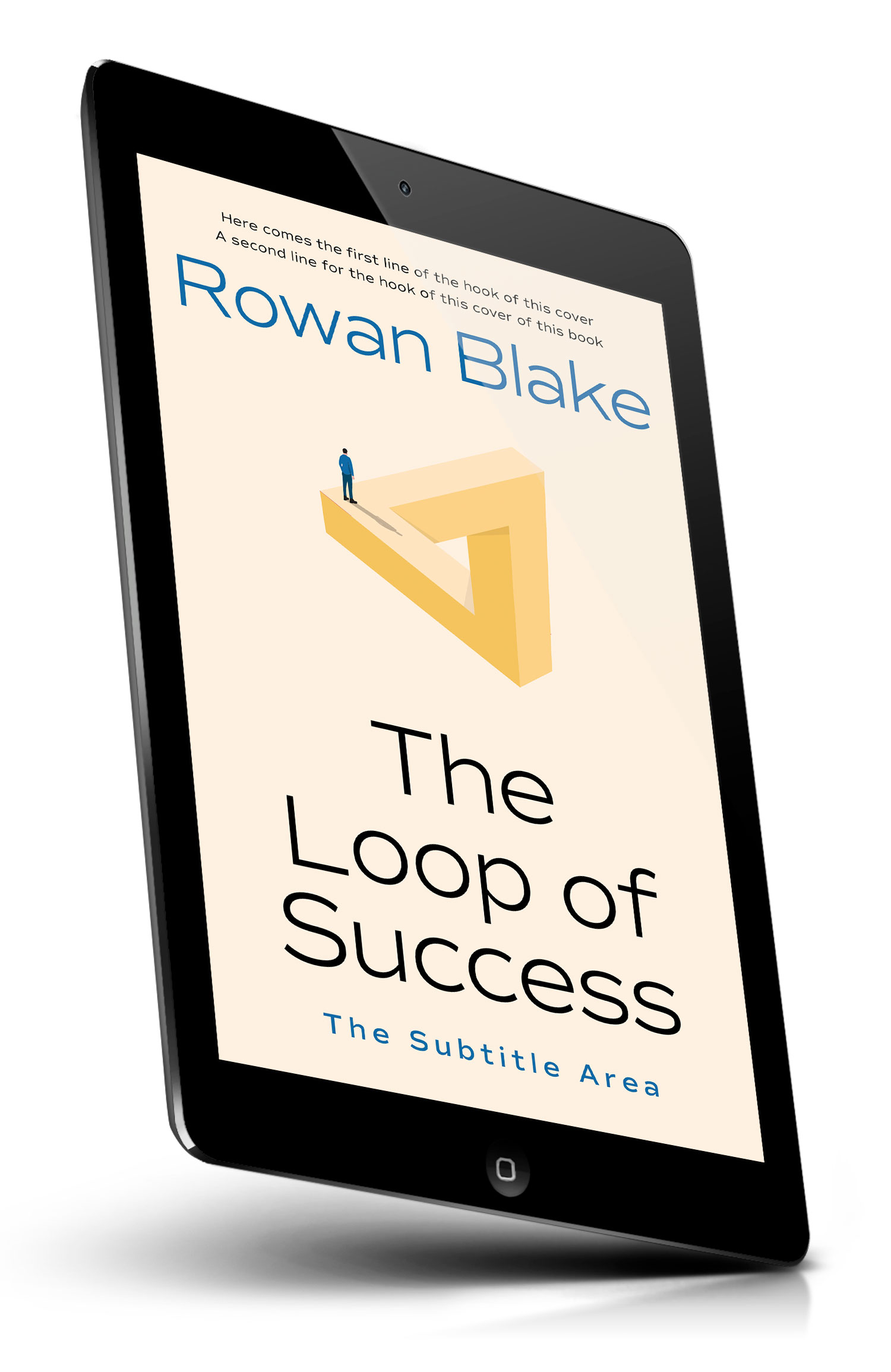 Tablet view of Premade Business Book Cover - Citrine White #37236 | BookCoverZone