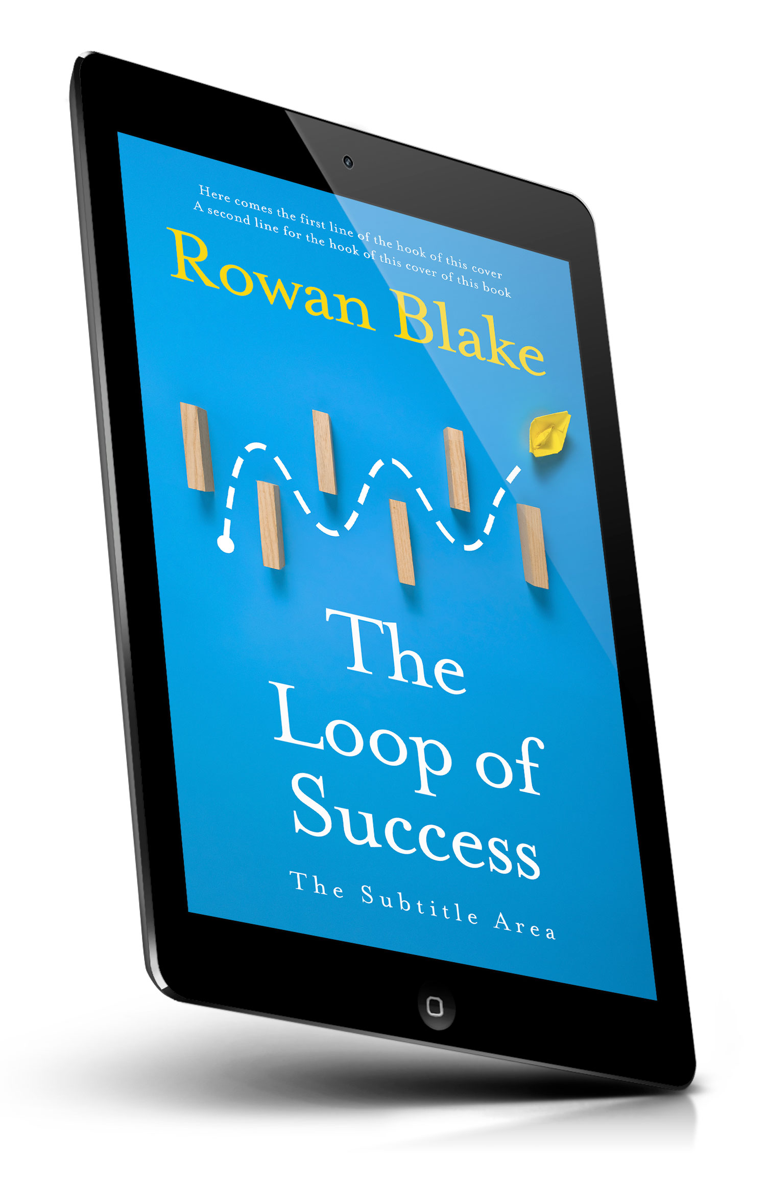 Tablet view of Premade Business Book Cover - Cerulean #37241 | BookCoverZone*