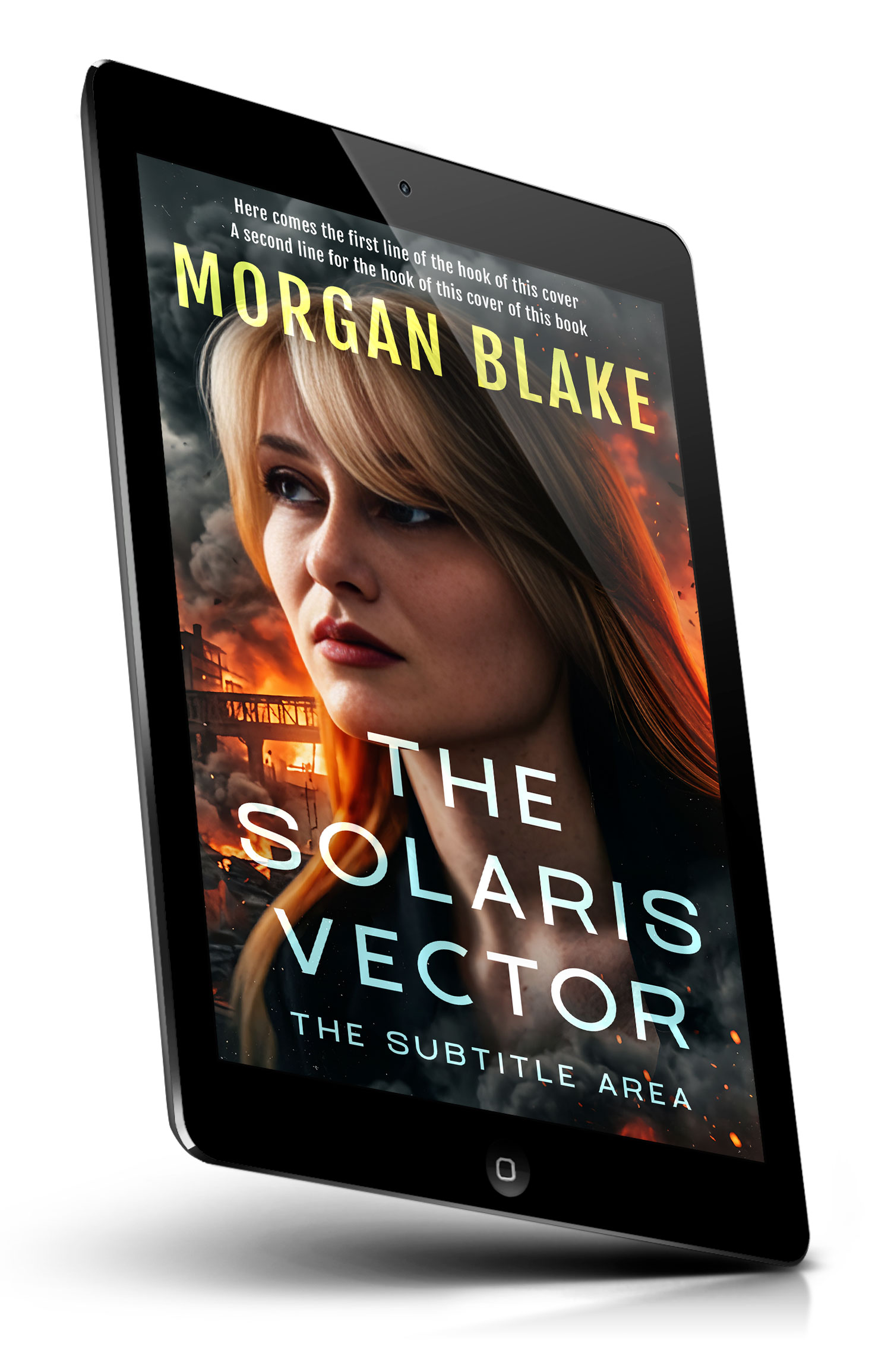 Tablet view of Premade Action & Adventure Book Cover - Cocoa Brown #37304 | BookCoverZone*
