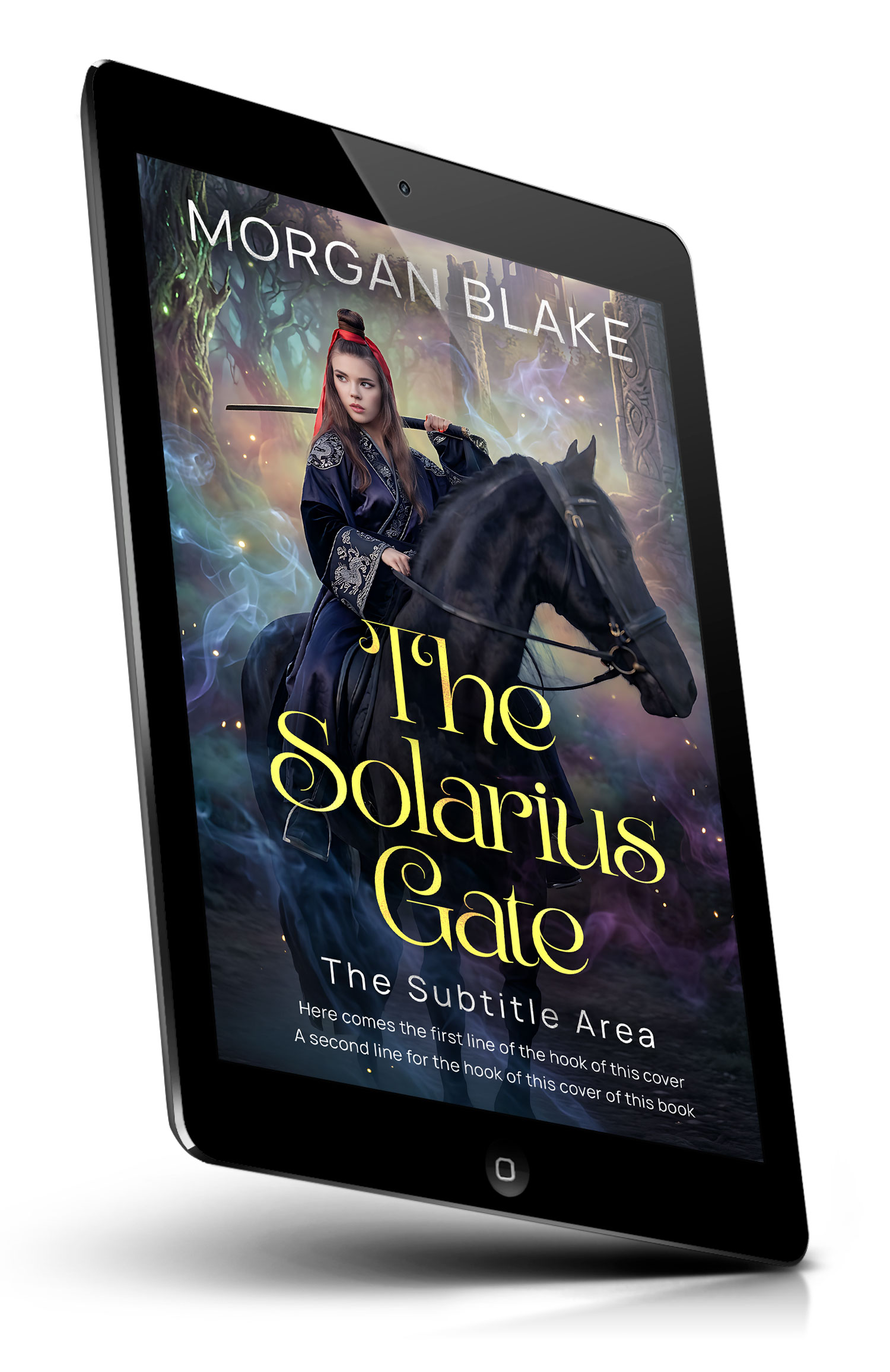 Tablet view of Premade Fantasy Book Cover - Ebony Clay #37330 | BookCoverZone