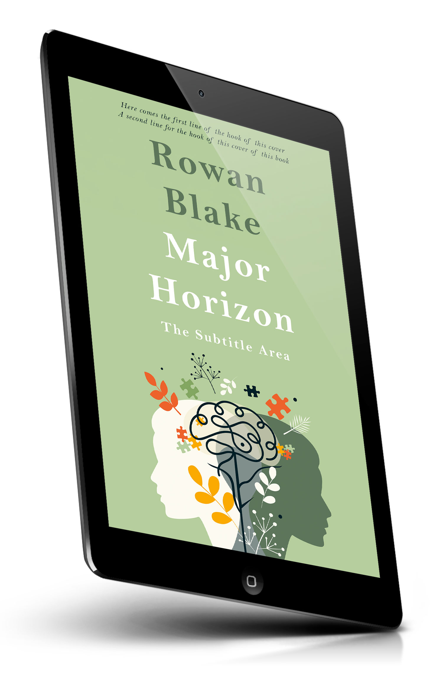 Tablet view of Premade Self-Improvement & Self-Help Book Cover - Swamp Green #37379 | BookCoverZone